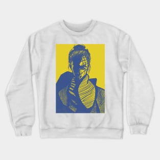 blue and yellow Crewneck Sweatshirt